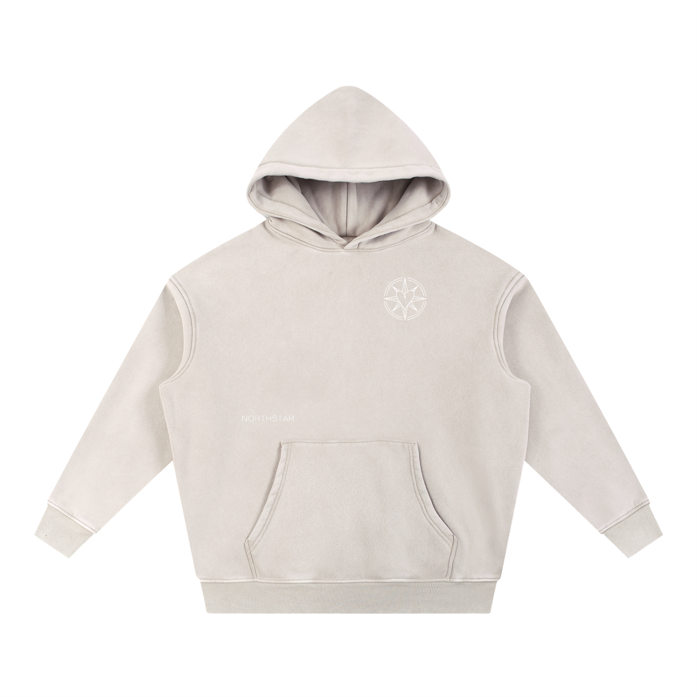 Oversize Snow Wash Fleece Hoodie