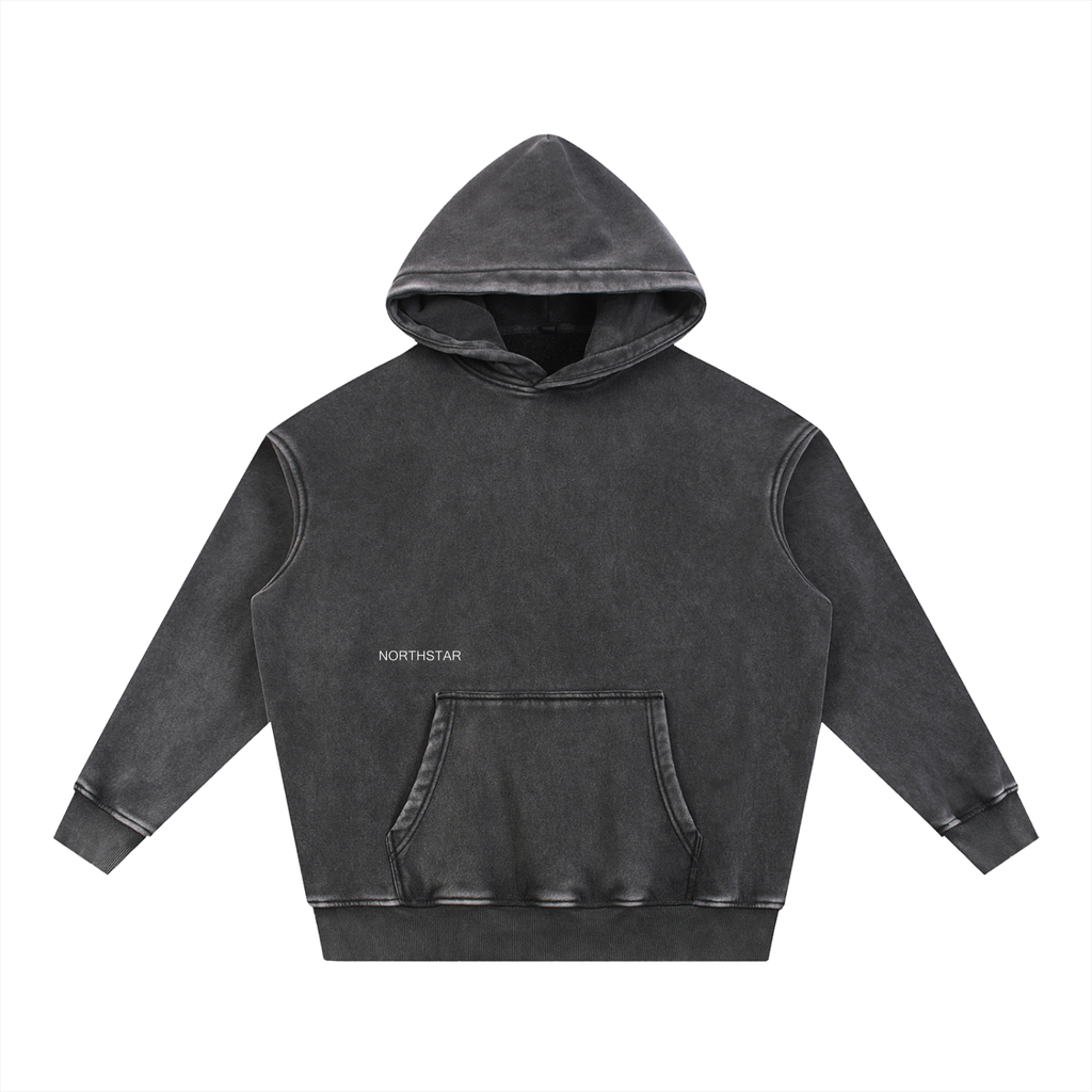 Oversize Snow Wash Fleece Hoodie