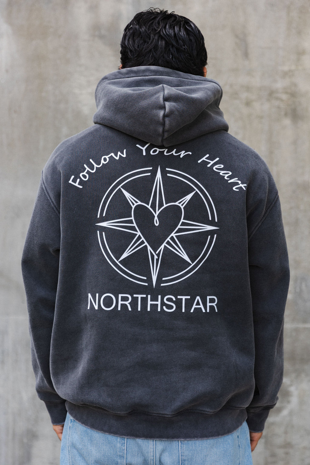 Oversize Snow Wash Fleece Hoodie
