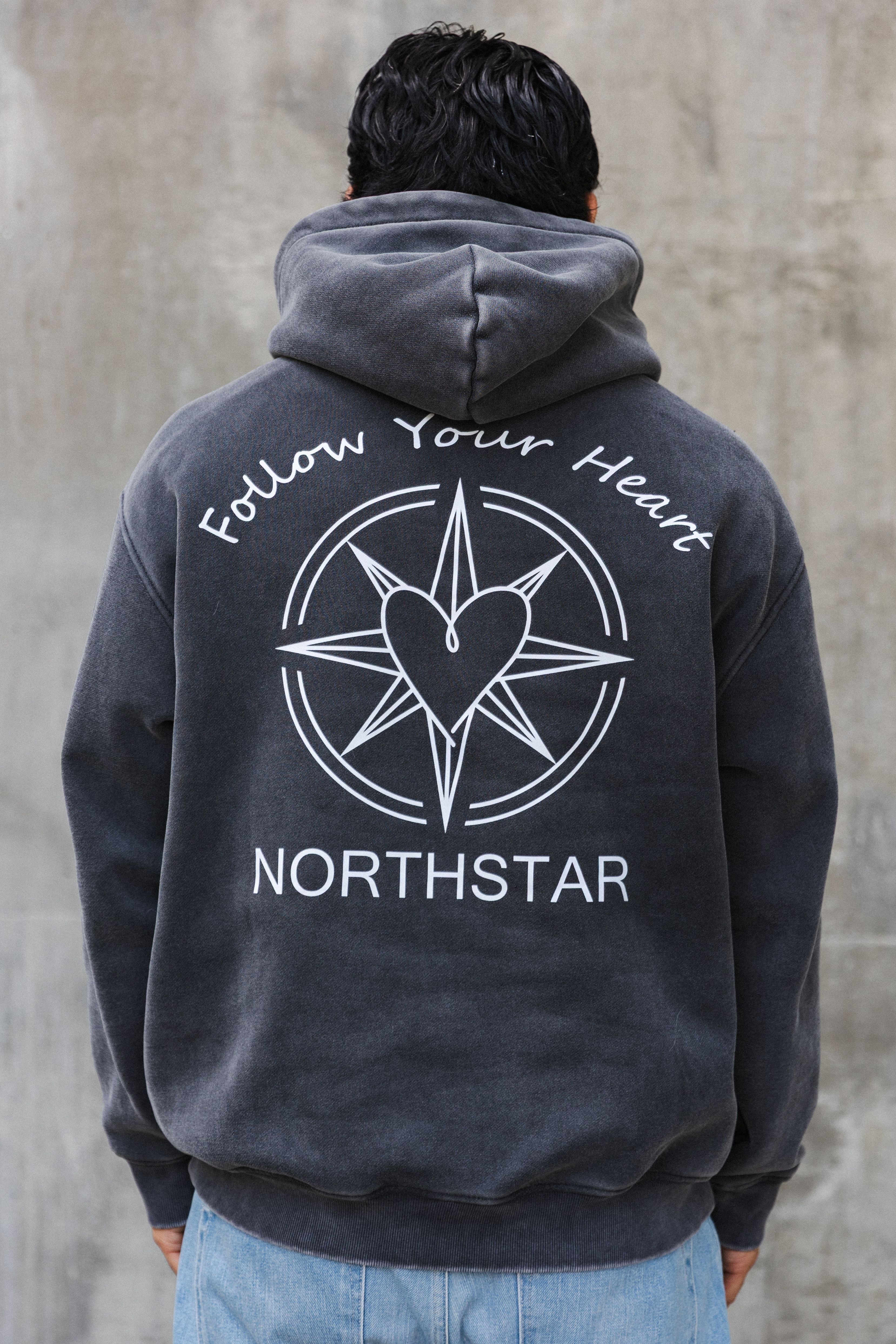 Oversize Snow Wash Fleece Hoodie