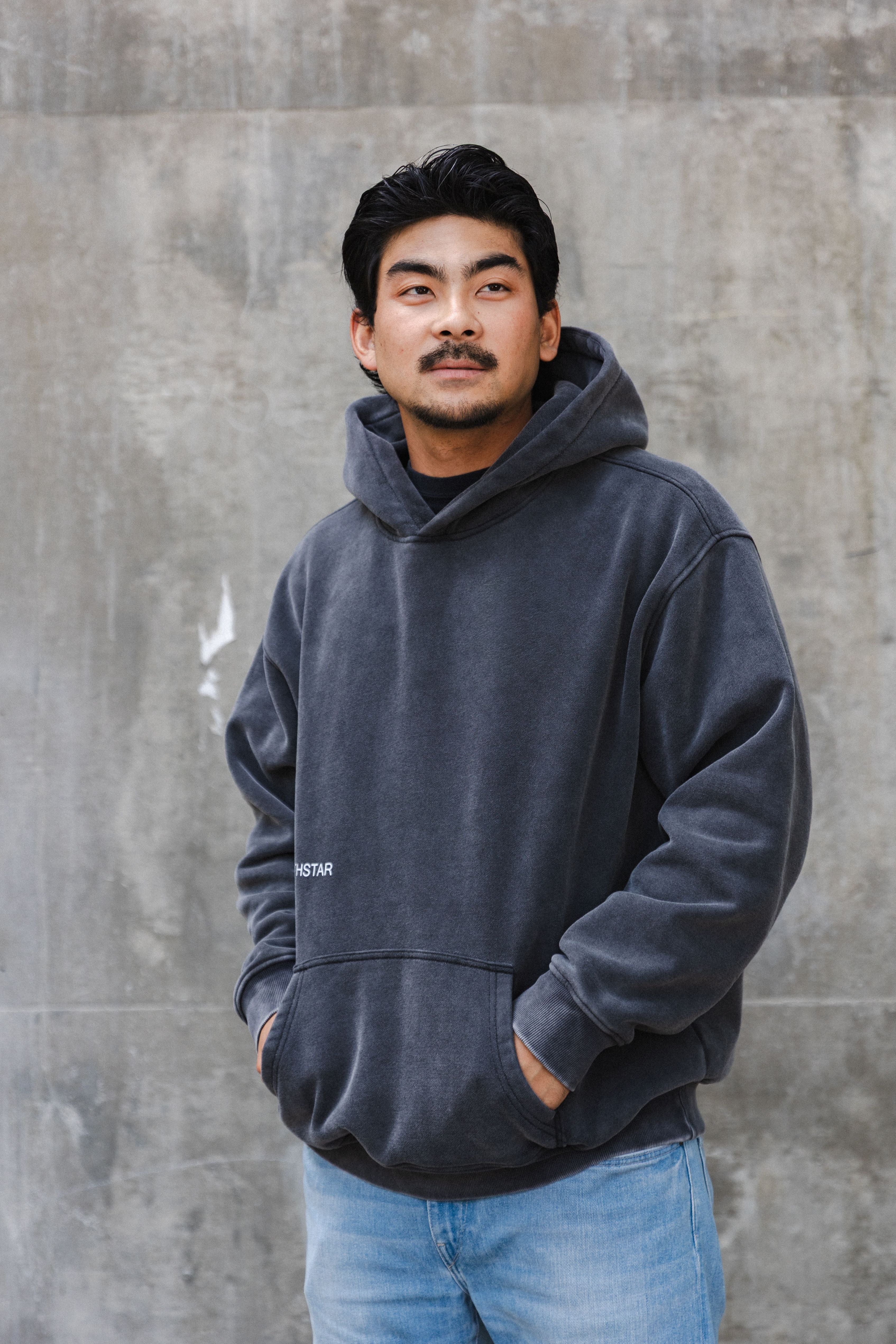 Oversize Snow Wash Fleece Hoodie