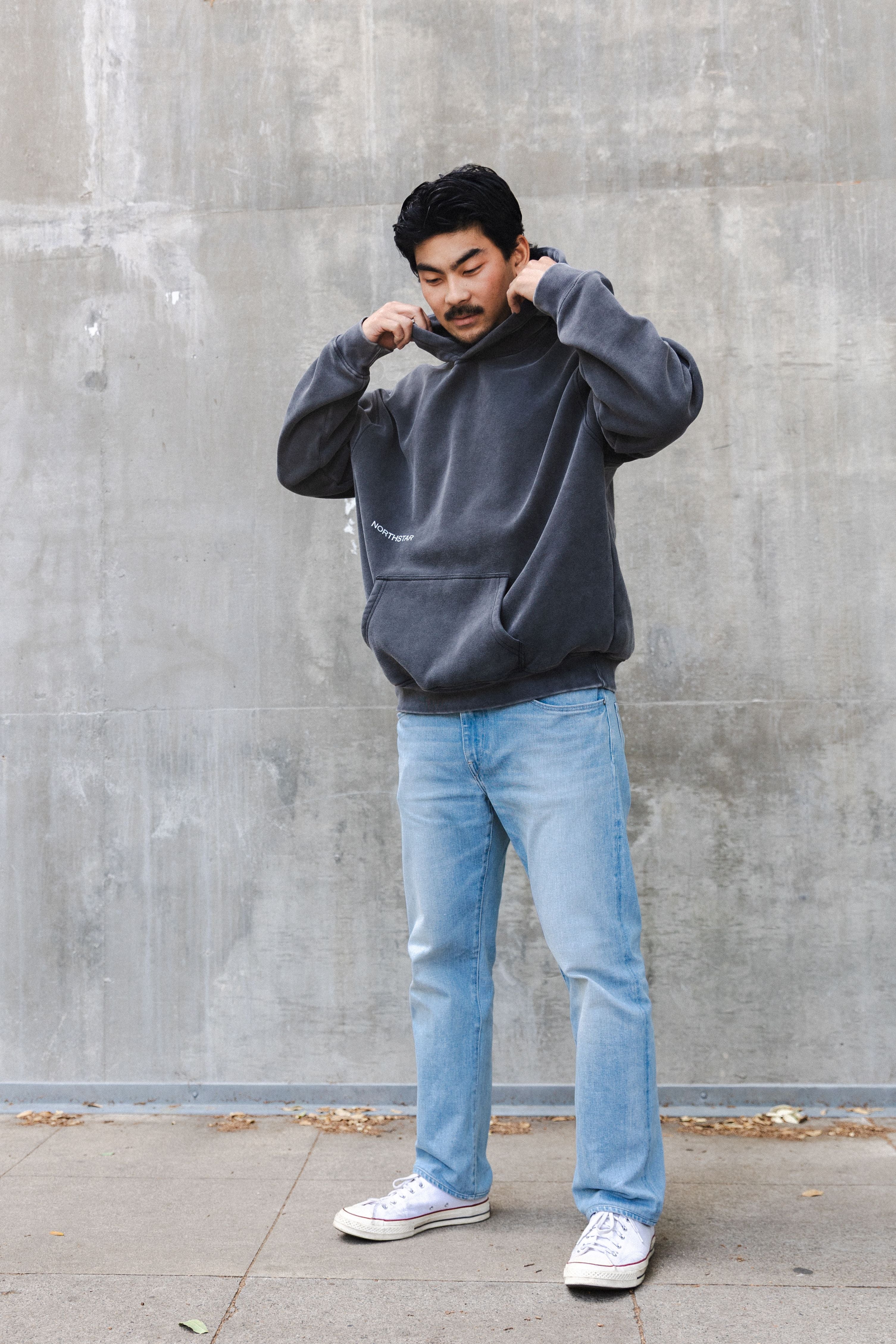 Oversize Snow Wash Fleece Hoodie