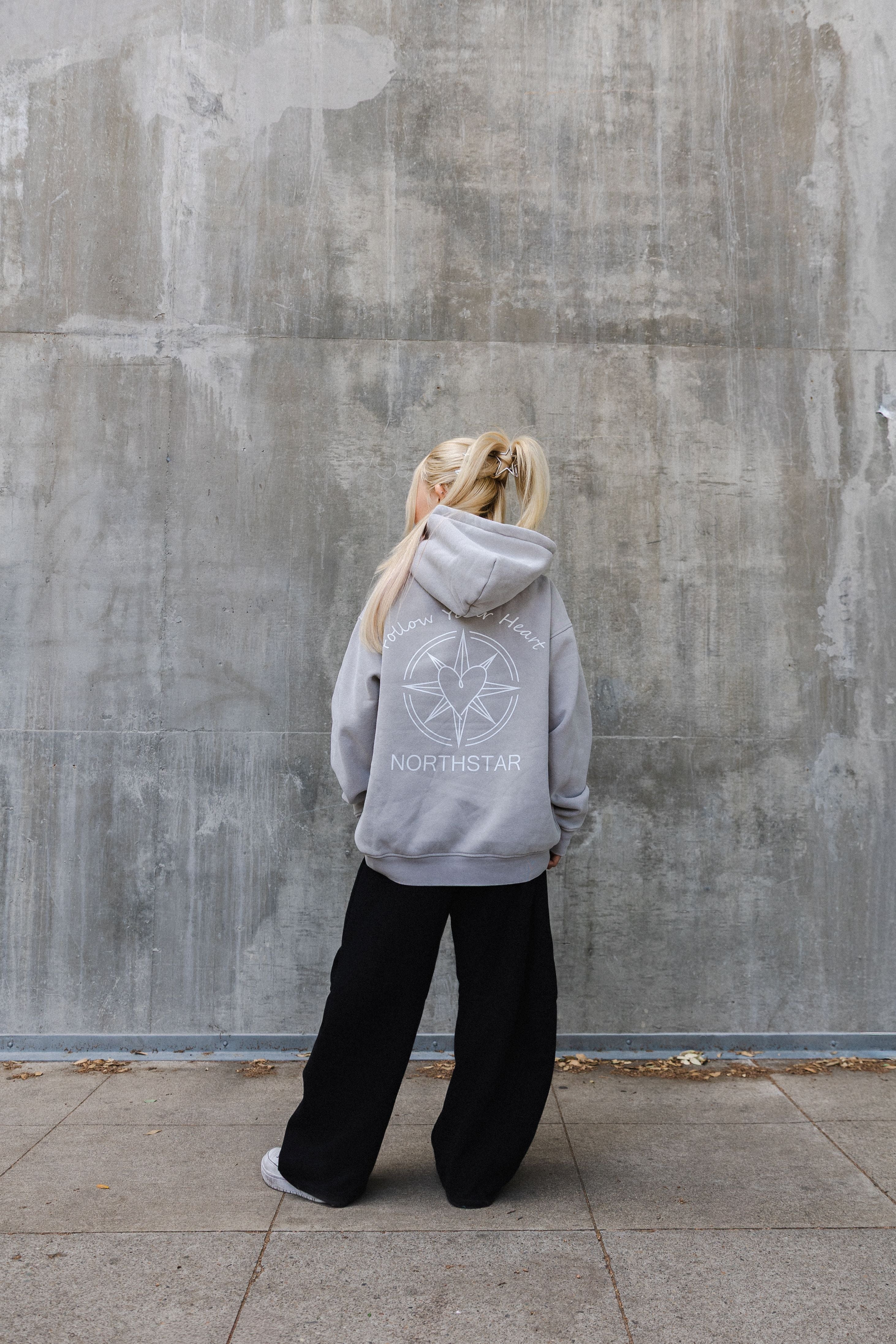 Oversize Snow Wash Fleece Hoodie