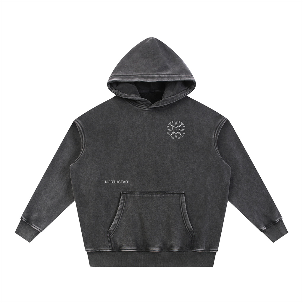 Oversize Snow Wash Fleece Hoodie