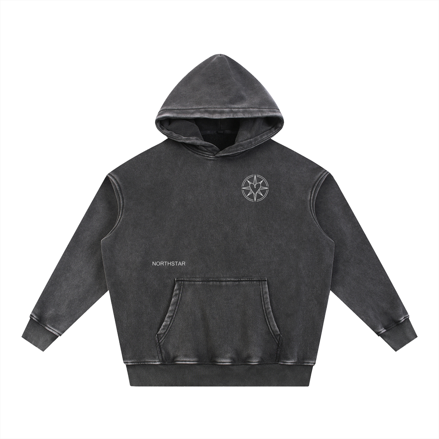 Oversize Snow Wash Fleece Hoodie