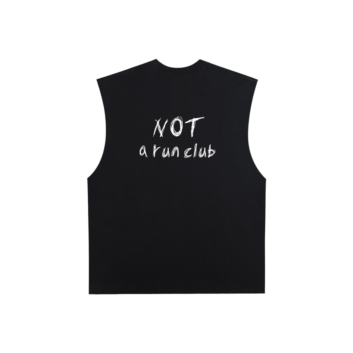 "Not a Run Club" Raw Edge Lightweight Cutoff
